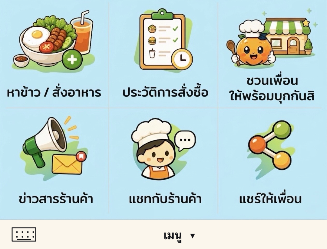 เมนูร้านบน LINE OA
